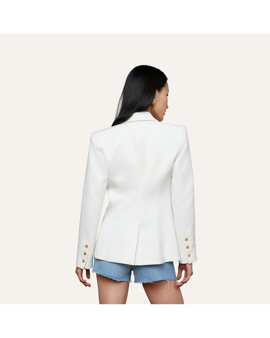 L'Agence White Kyomi Double-Breasted Blazer