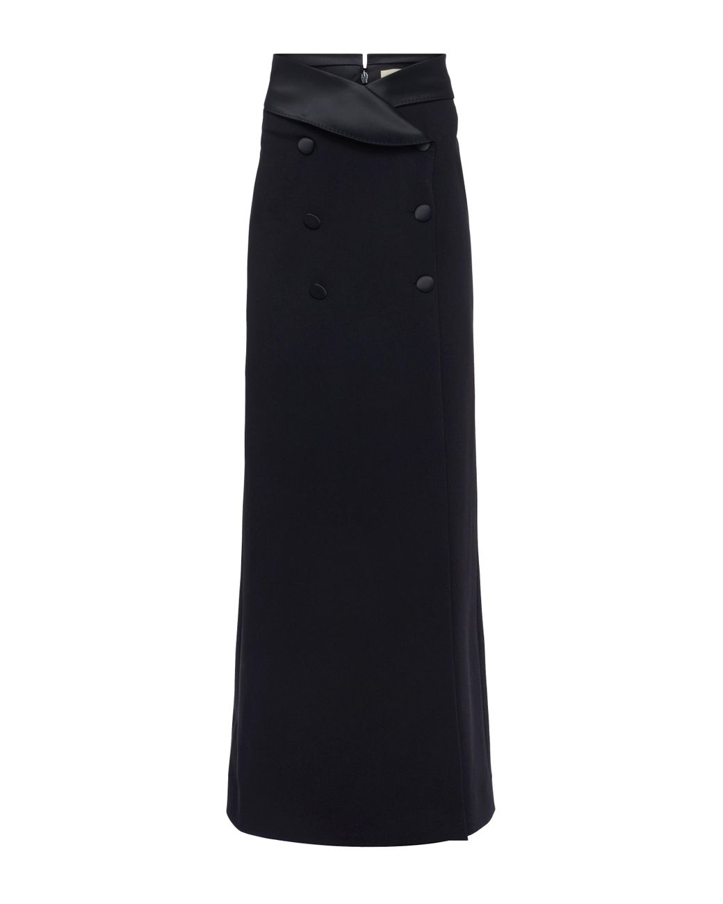 L'Agence Tuxedo-Style Satin Trim Maxi Skirt in White | Lyst L'Agence Tuxedo-Style Satin Trim Maxi Skirt in White | Lyst