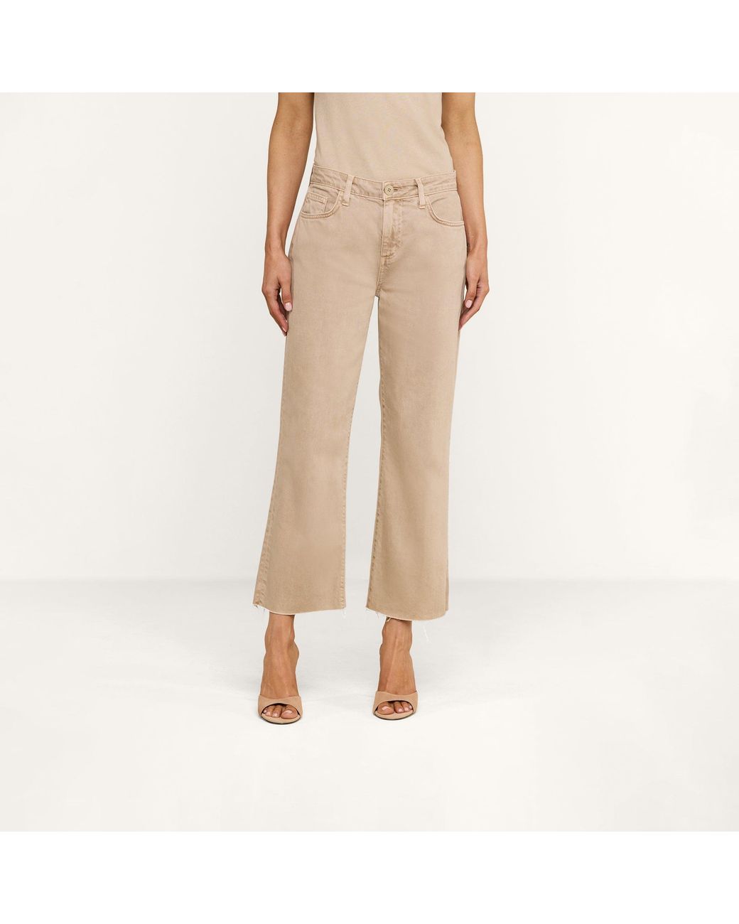 L'Agence Multicolor Wanda Cropped Wide-Leg Jean
