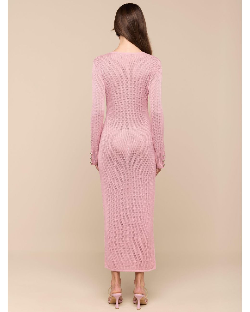 L'Agence Pink Sydney Knit Dress