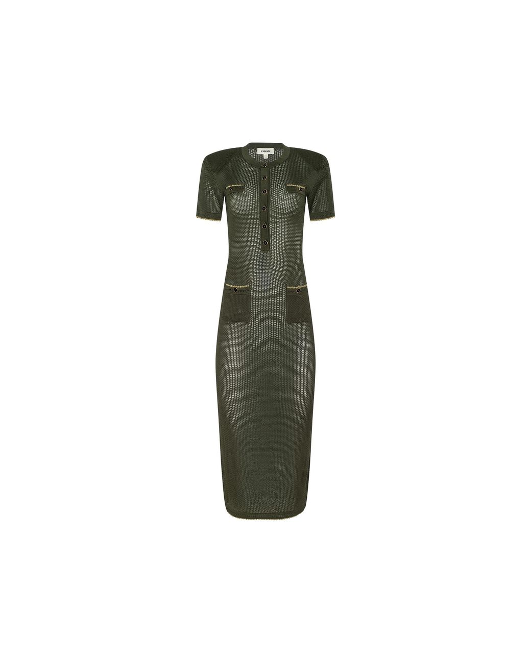 L'Agence Green Mel Knit Dress