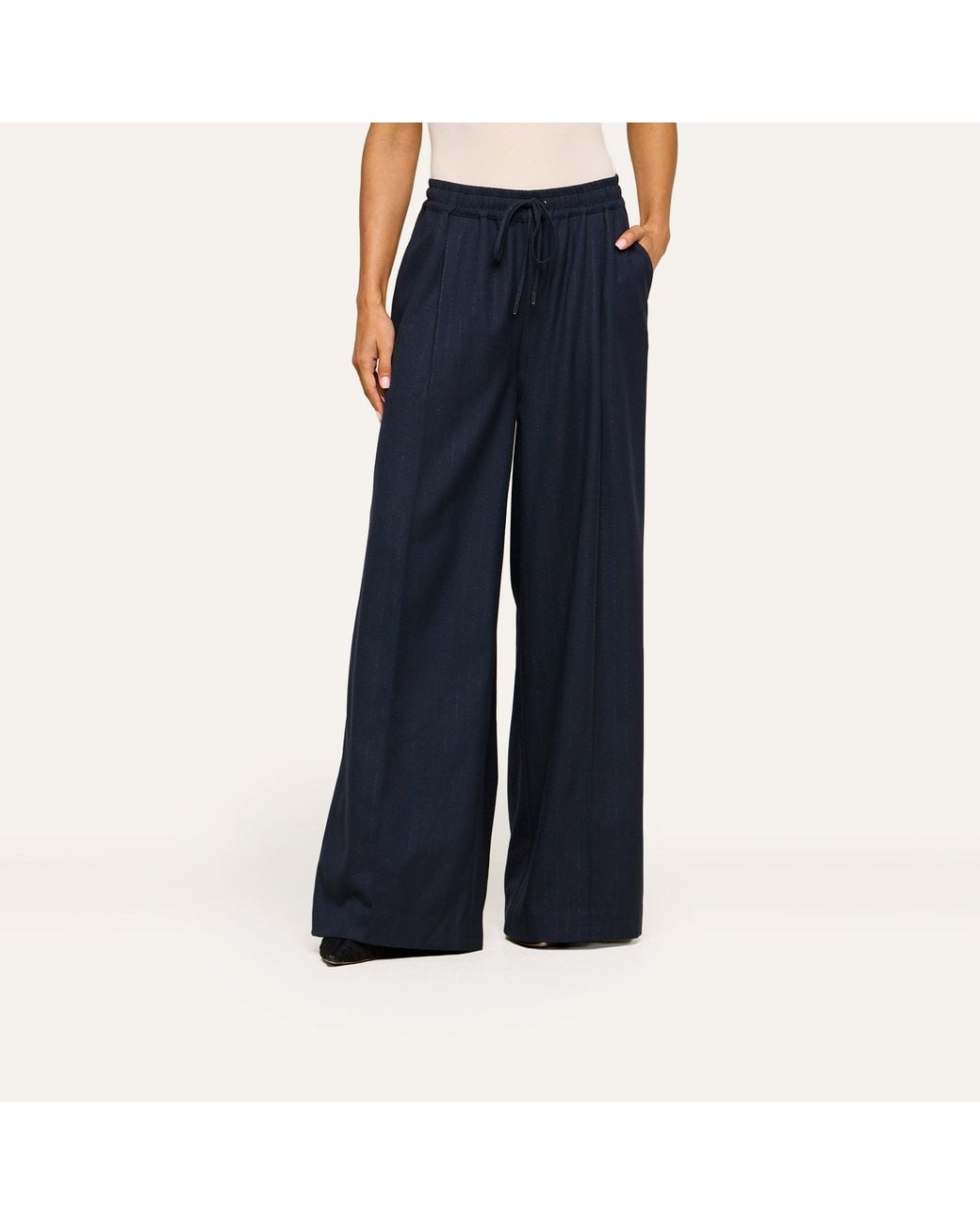 L'Agence Blue Connie Drawstring Trouser