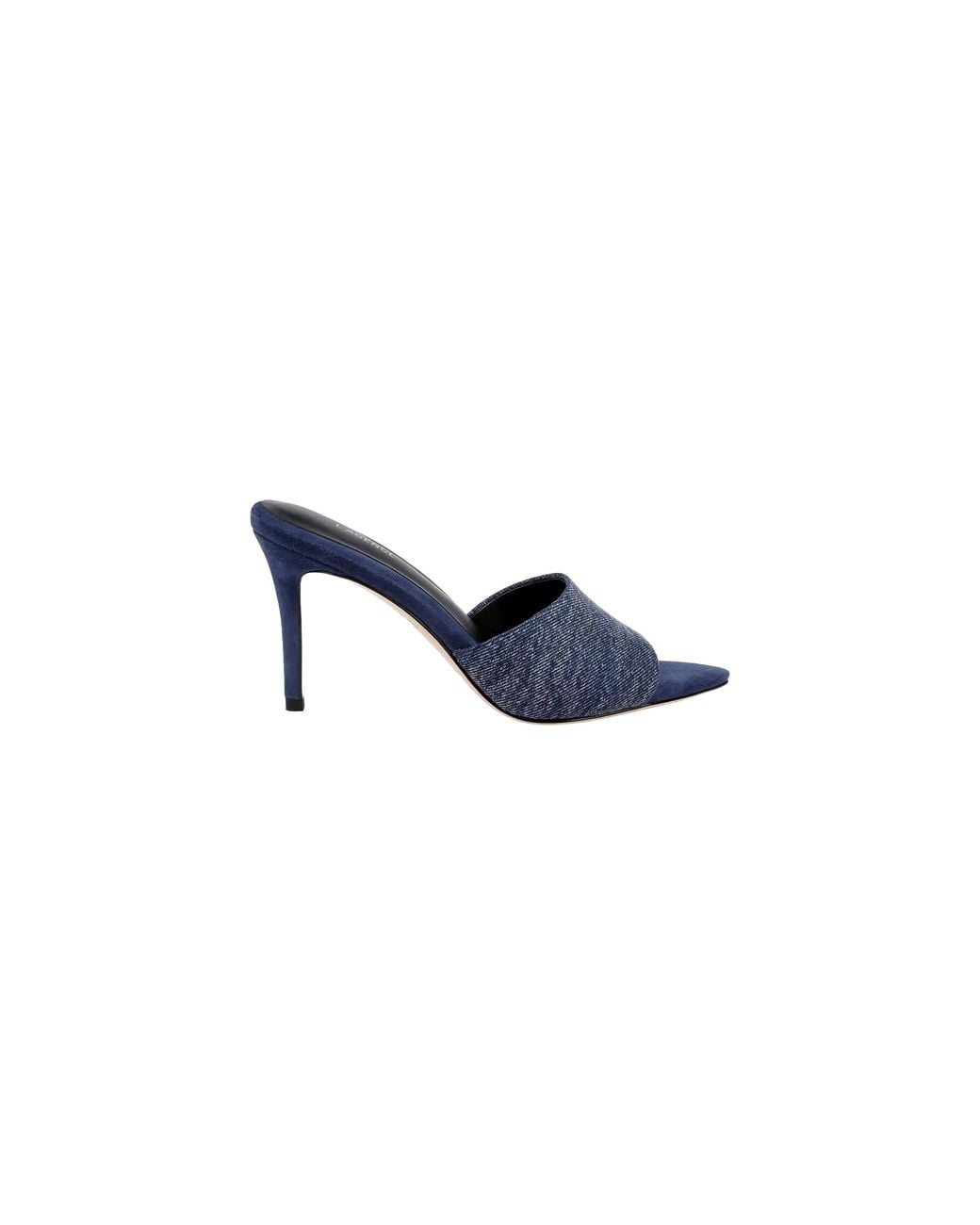 L'Agence Blue Lolita Denim Open-Toe Mule