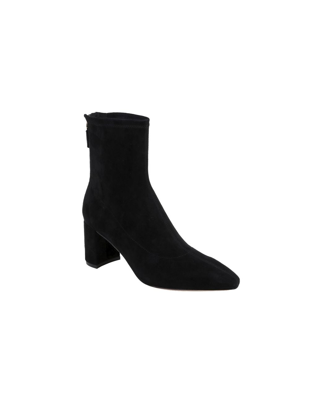 L'Agence Black Salome Stretch Suede Boot