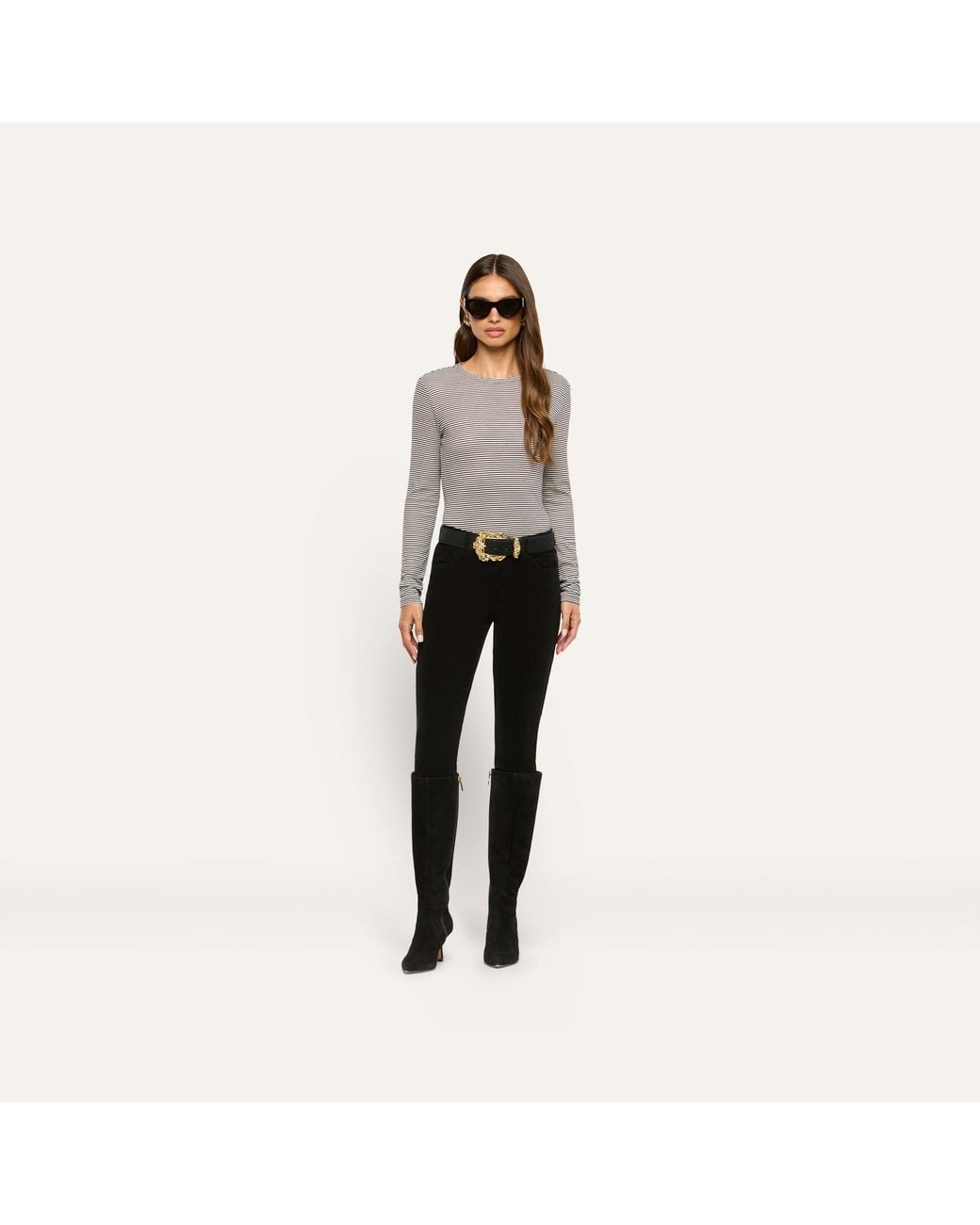 L'Agence Gray Tess Long Sleeve T-Shirt