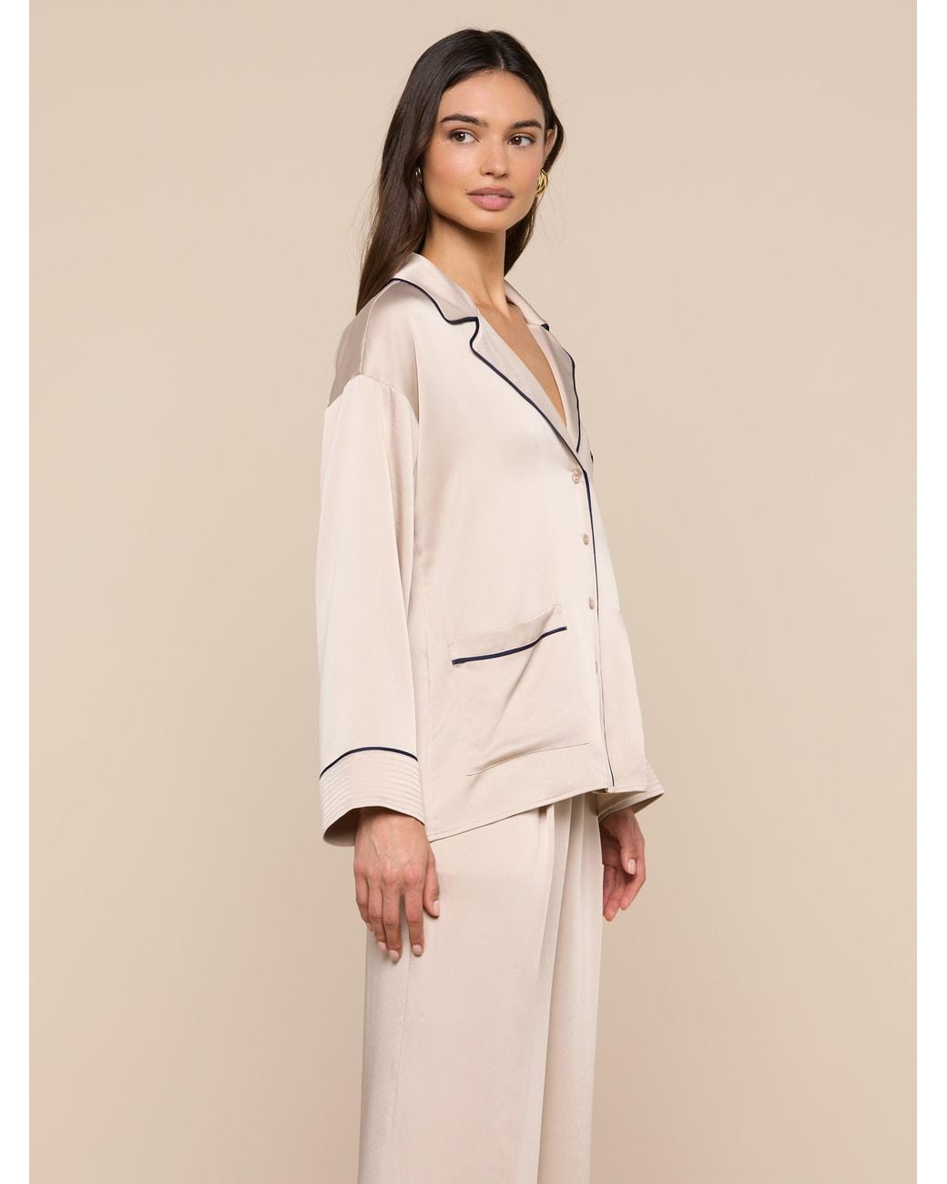 Chemisier Mara, Champagne/Bleu Nuit L'Agence en coloris Natural