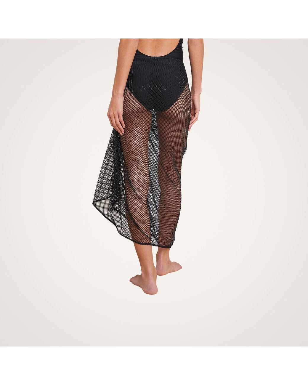 L'Agence Black Maribel Mesh Pareo