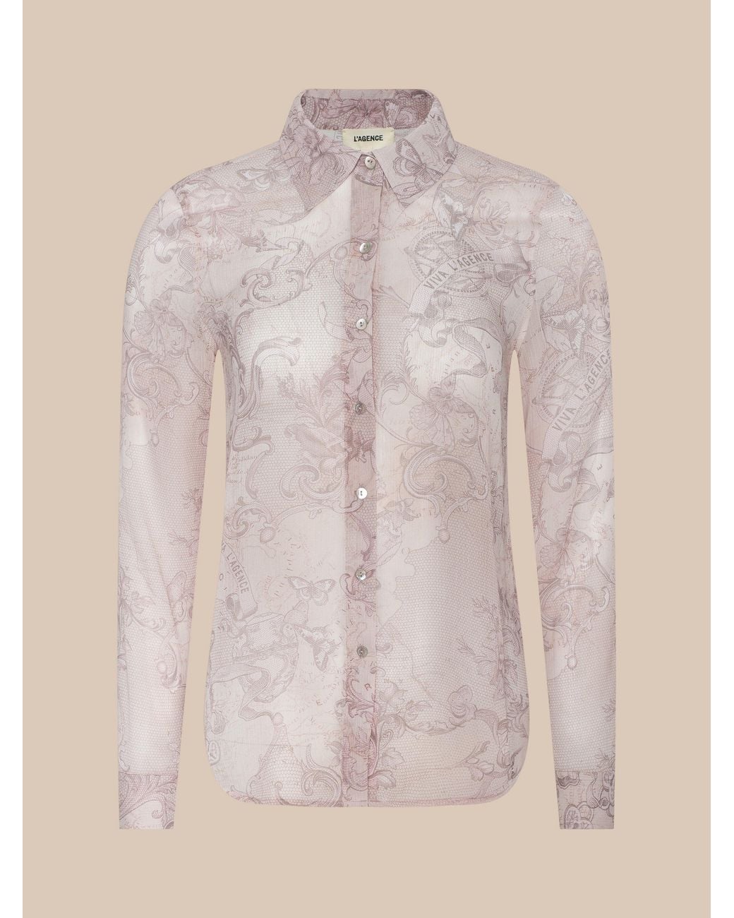 L'Agence Blue 'Agence Laurent Blouse Top