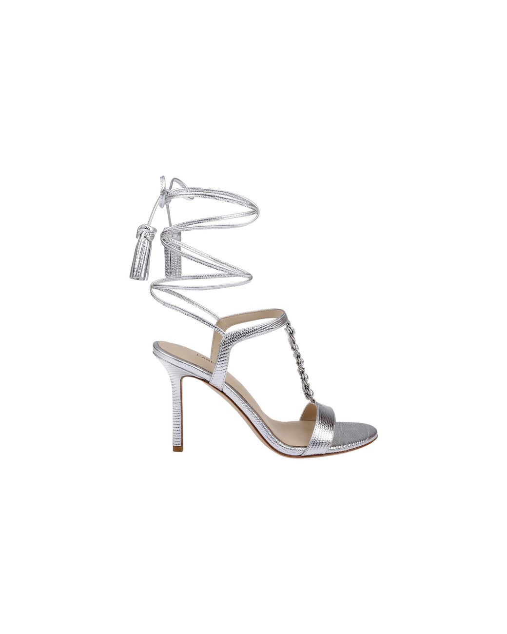 L'Agence White Caelith Sequin Gown