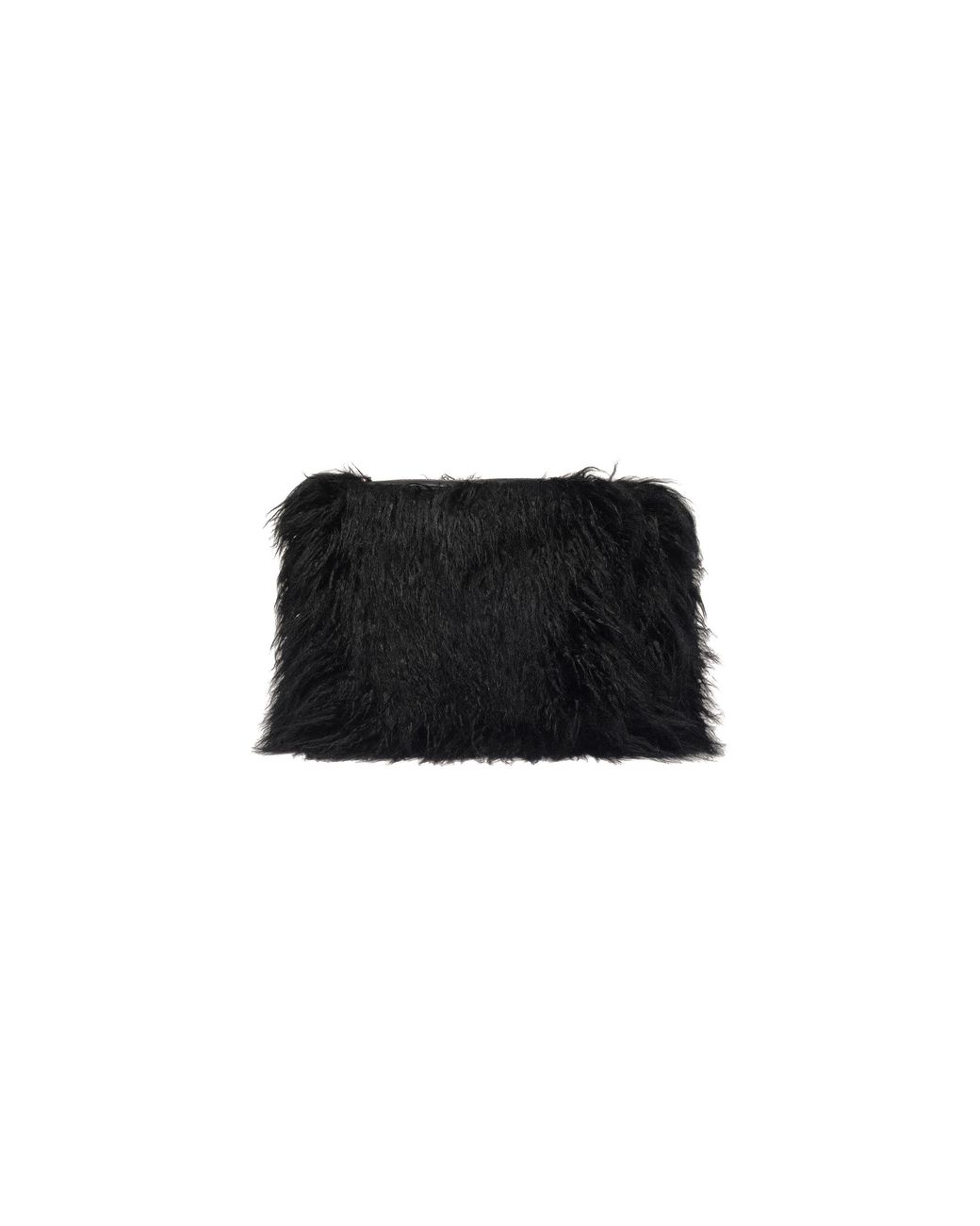 L'Agence Black Adelina Faux Fur Clutch