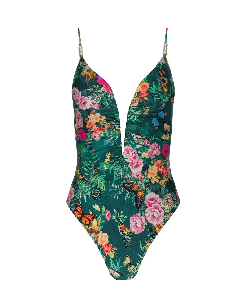 L'Agence Green 'Agence Lilou One-Piece Swimsuit