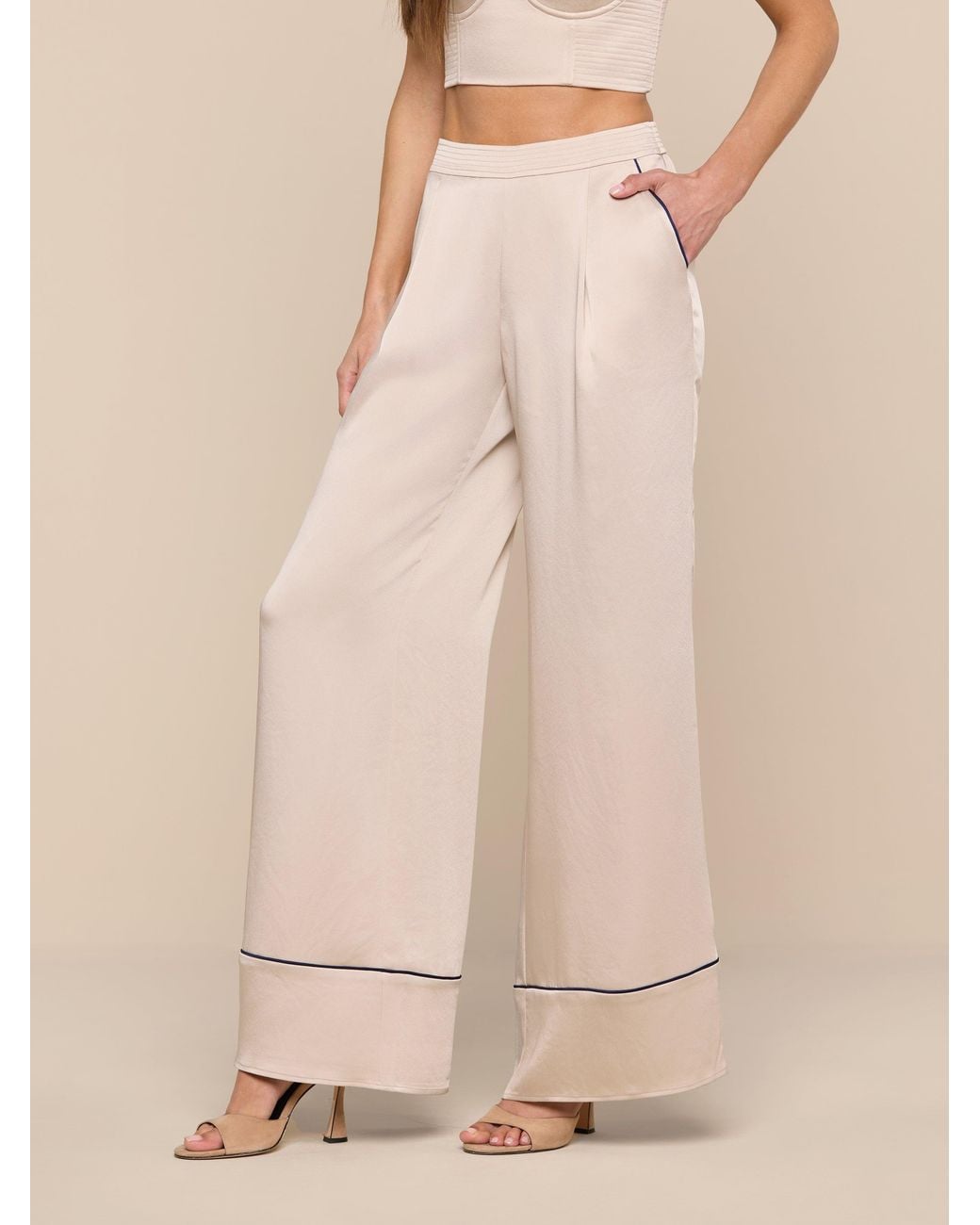 Pantalon Tavia, Champagne/Bleu Nuit L'Agence en coloris Natural