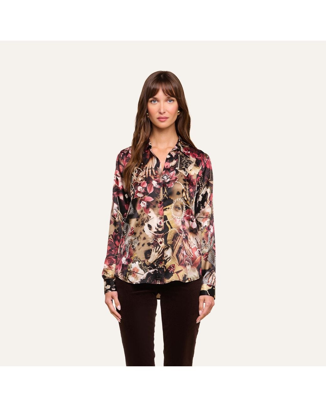 L'Agence Multicolor Tyler Silk Blouse Top