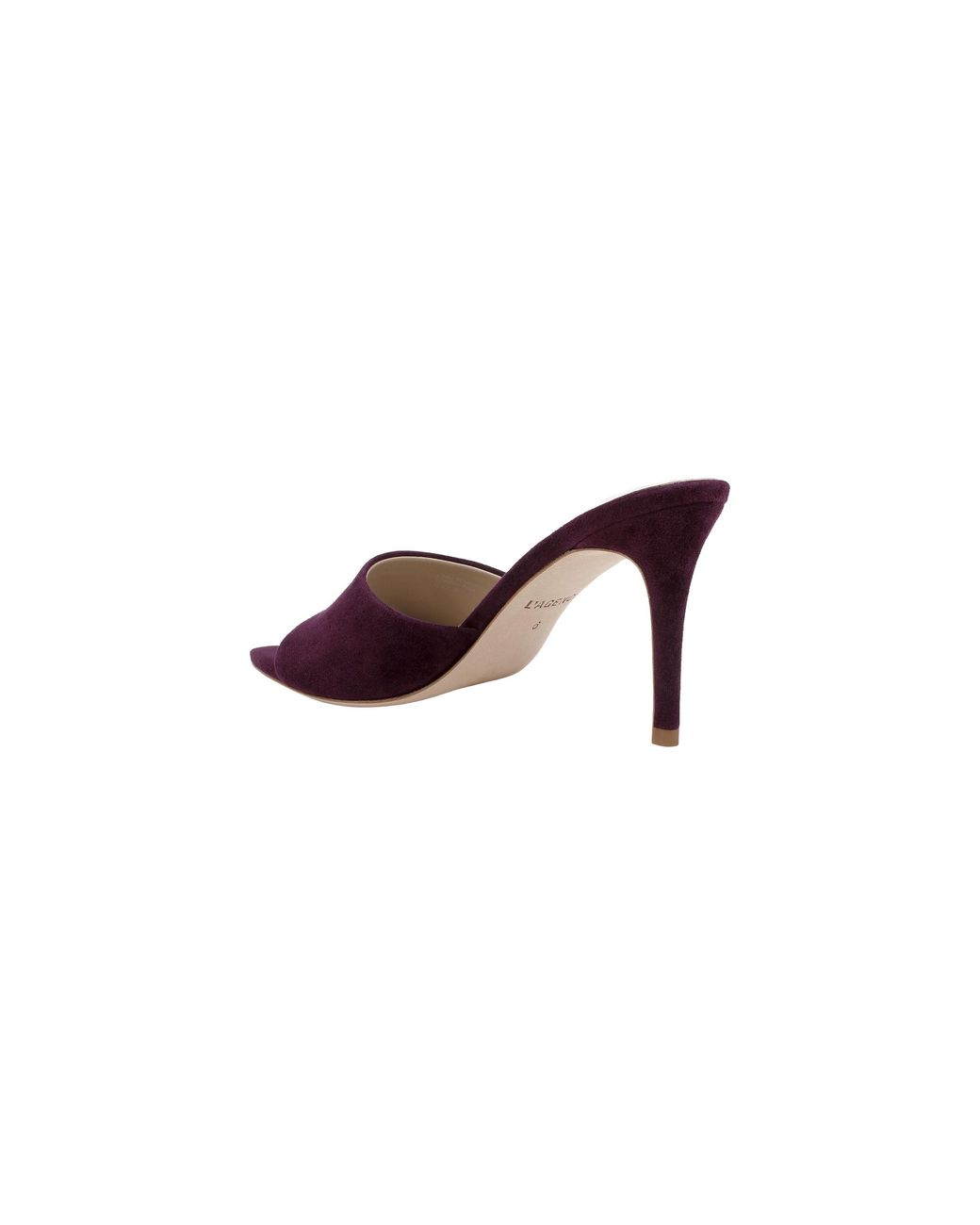L'Agence Natural Lolita Suede Open-Toe Mule
