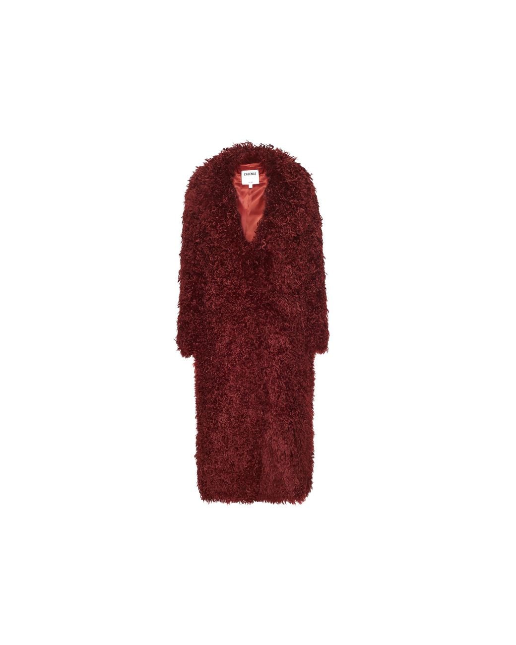 L'Agence Red Lizbeth Faux Fur Jacket