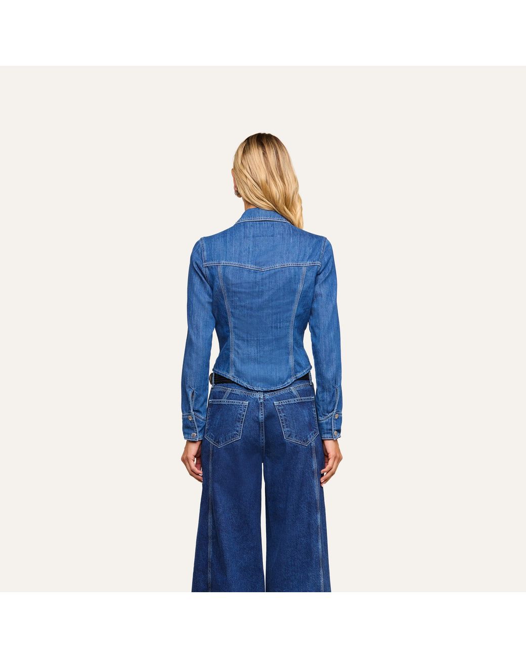 L'Agence Blue Louis Fitted Shirt