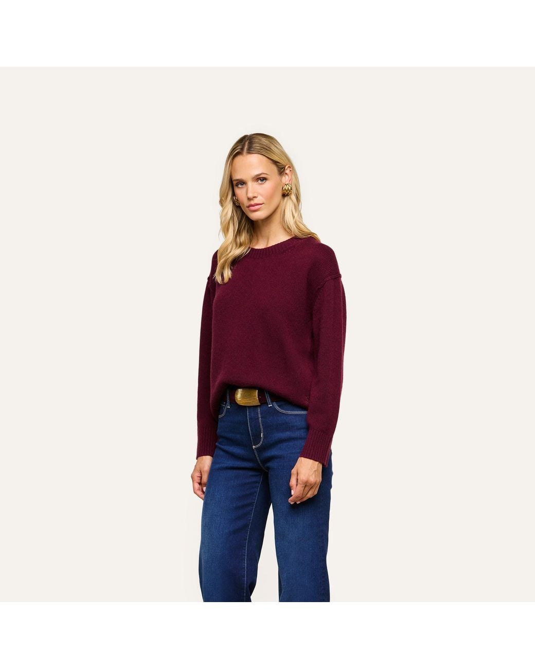 L'Agence Purple Laine Cashmere Pullover