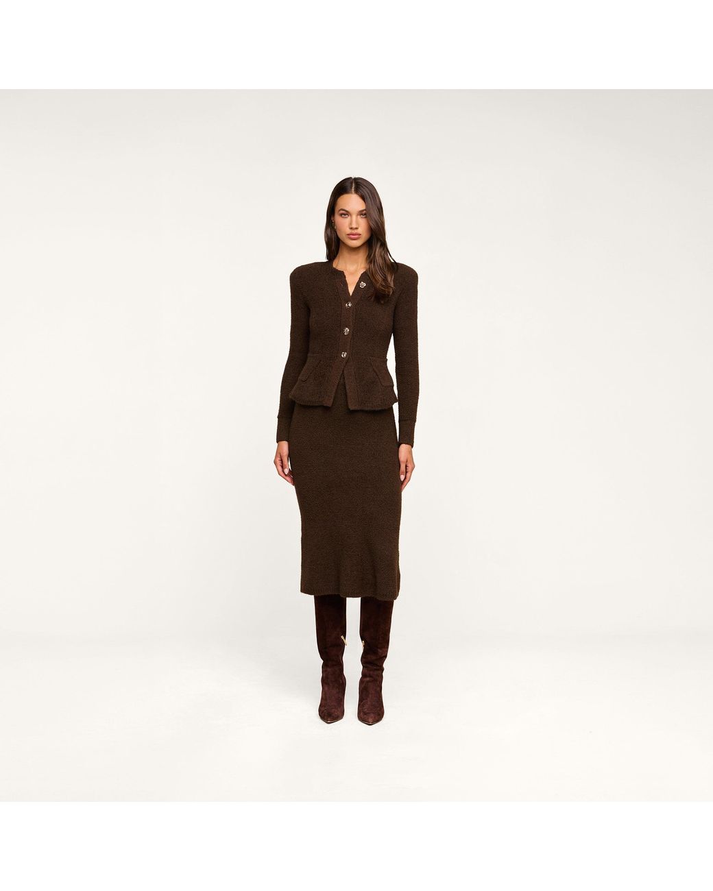 L'Agence Black Melissa Knit Cardigan