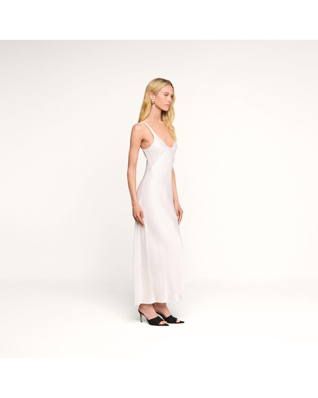 L'Agence Natural Akiya Satin Maxi Dress