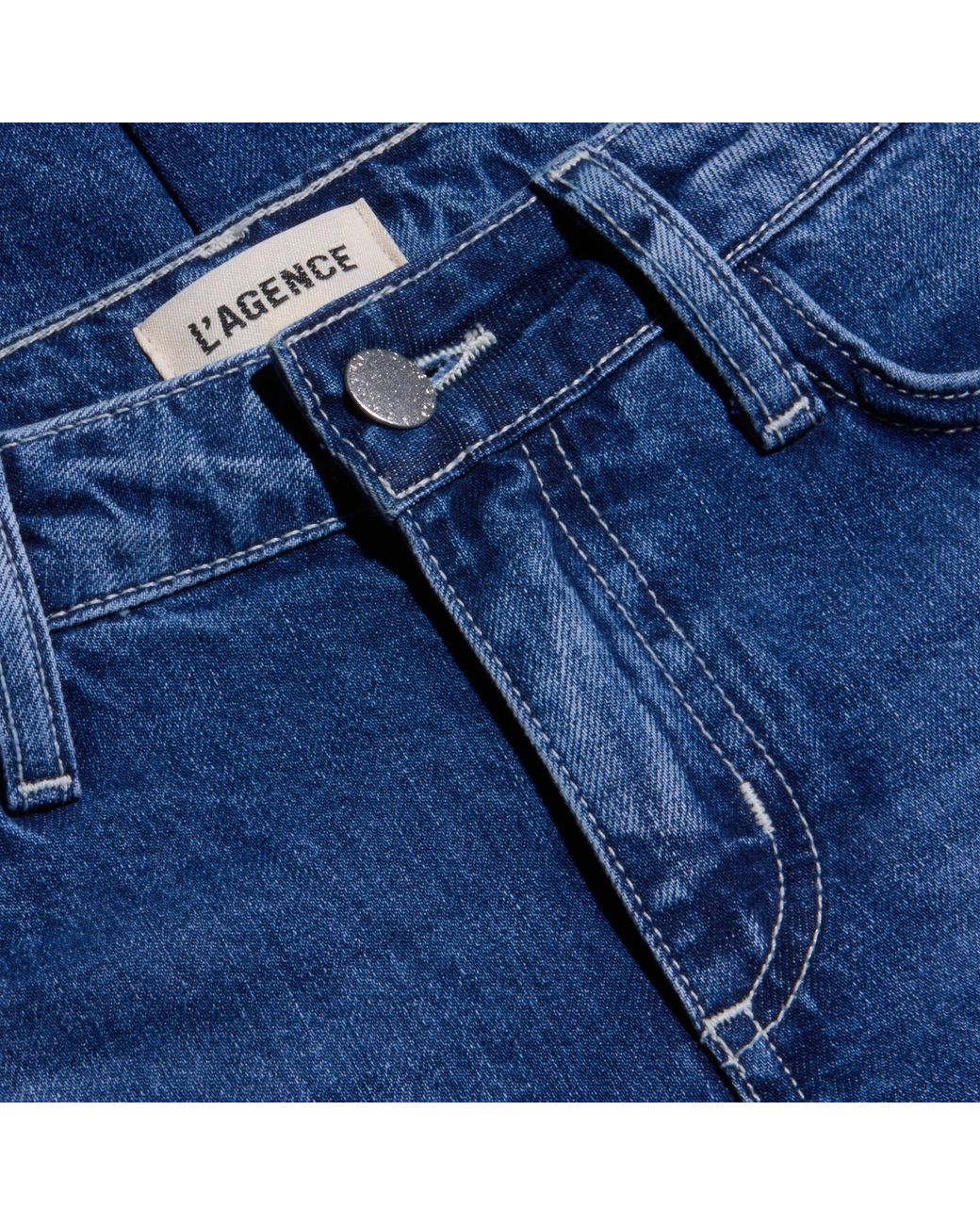 L'Agence Blue Nevia Slouchy Straight-Leg Jean