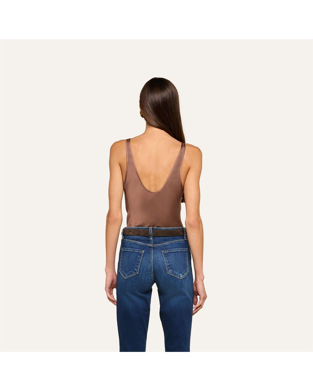 L'Agence Brown Eddie Tank Top