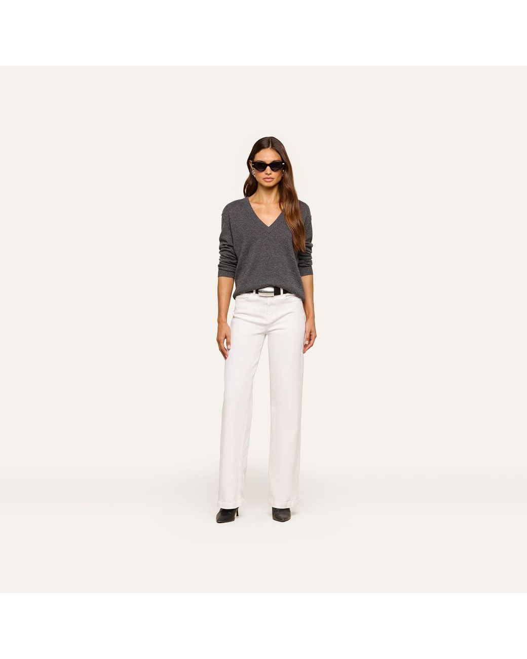 L'Agence Black Spence Cashmere Pullover