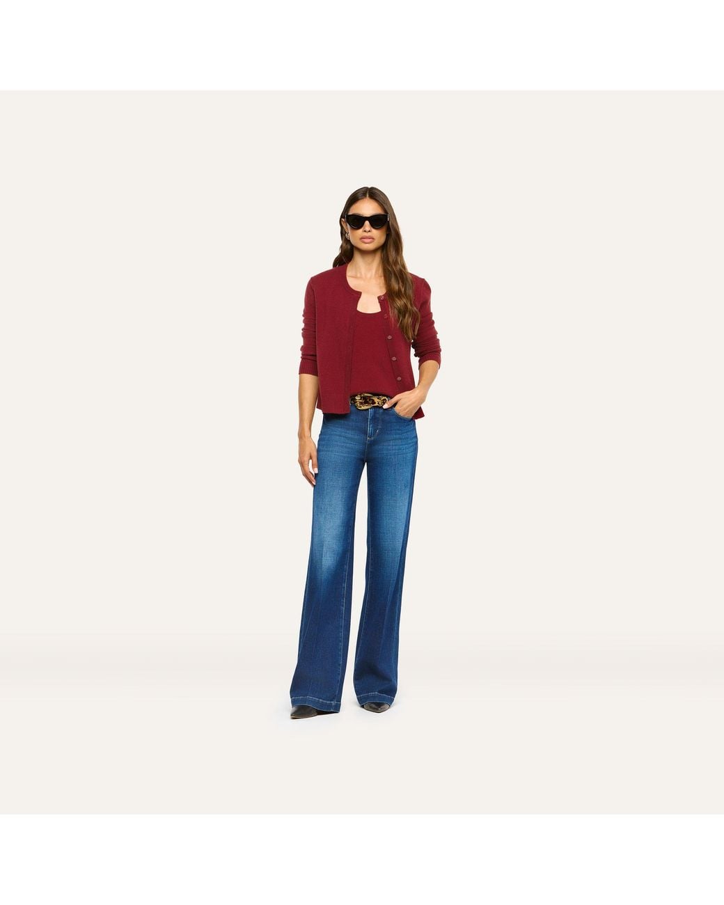 L'Agence Red Malone Cashmere Cardigan