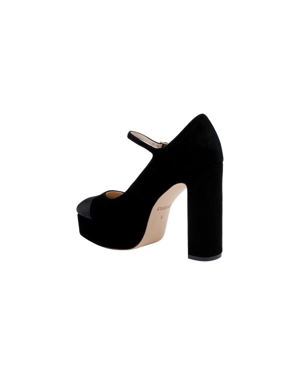 L'Agence Black Lilles Platform Pump