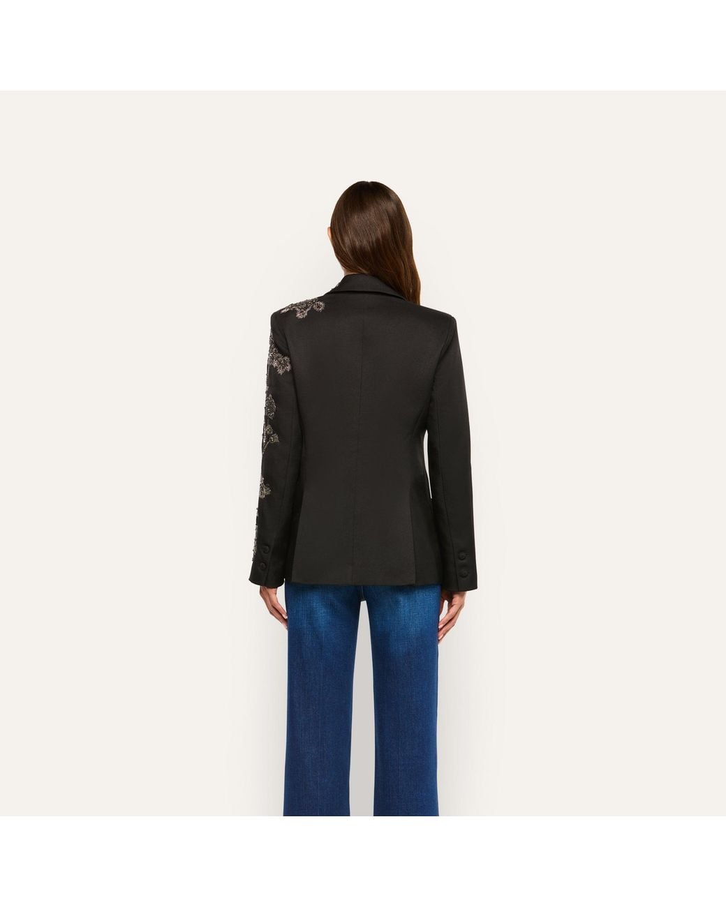 L'Agence Black Clementine Embellished Blazer