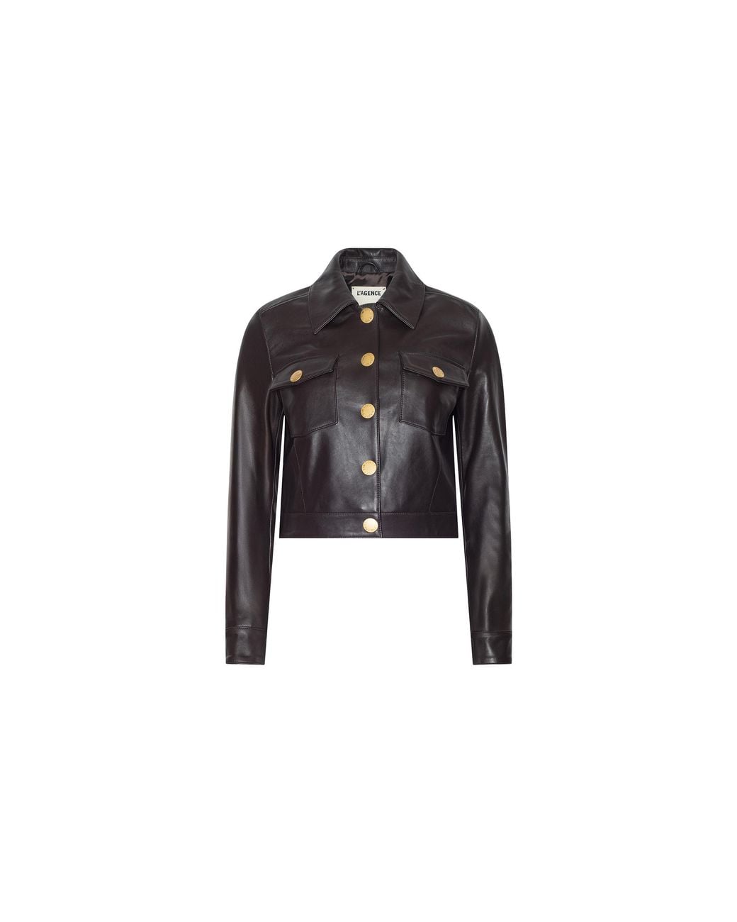 L'Agence Black Luci Fringed Leather Jacket