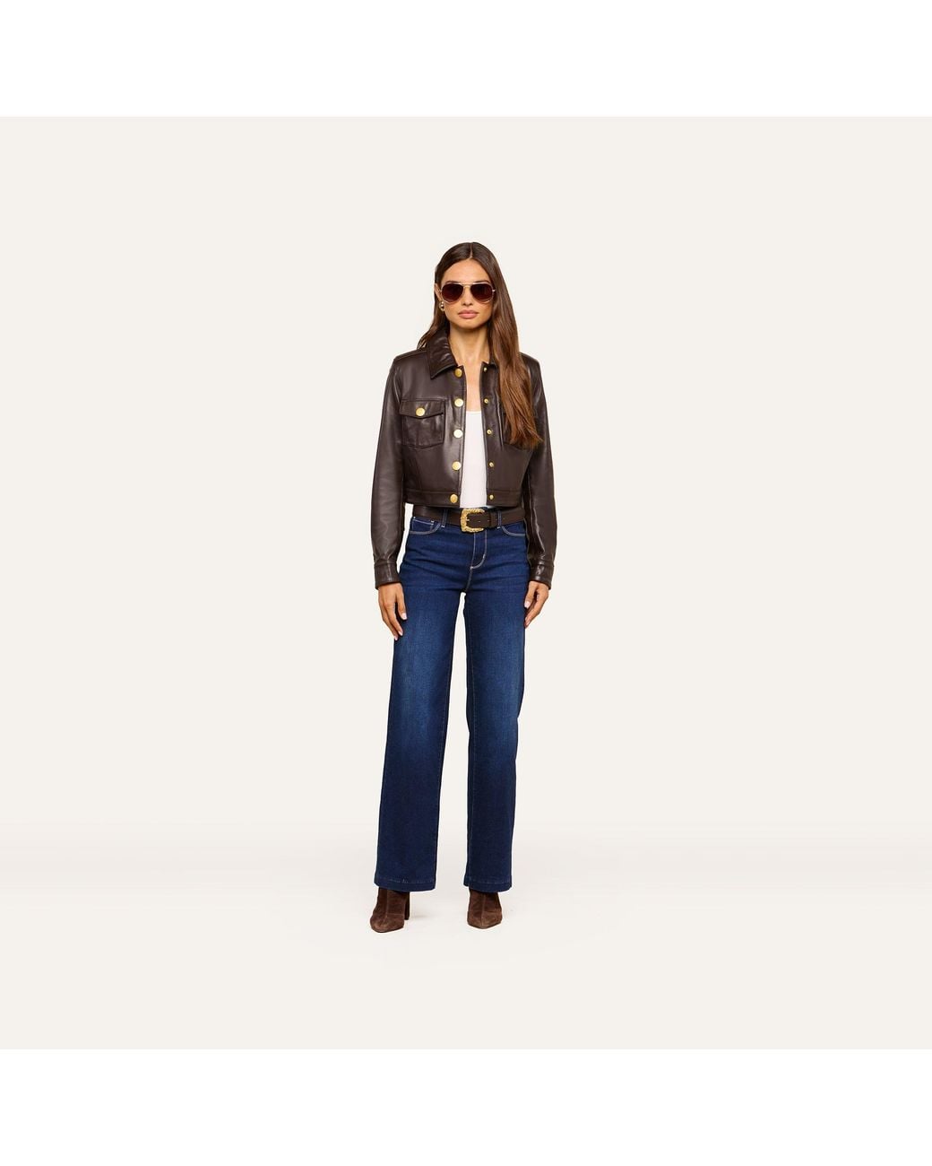 L'Agence Black Luci Fringed Leather Jacket