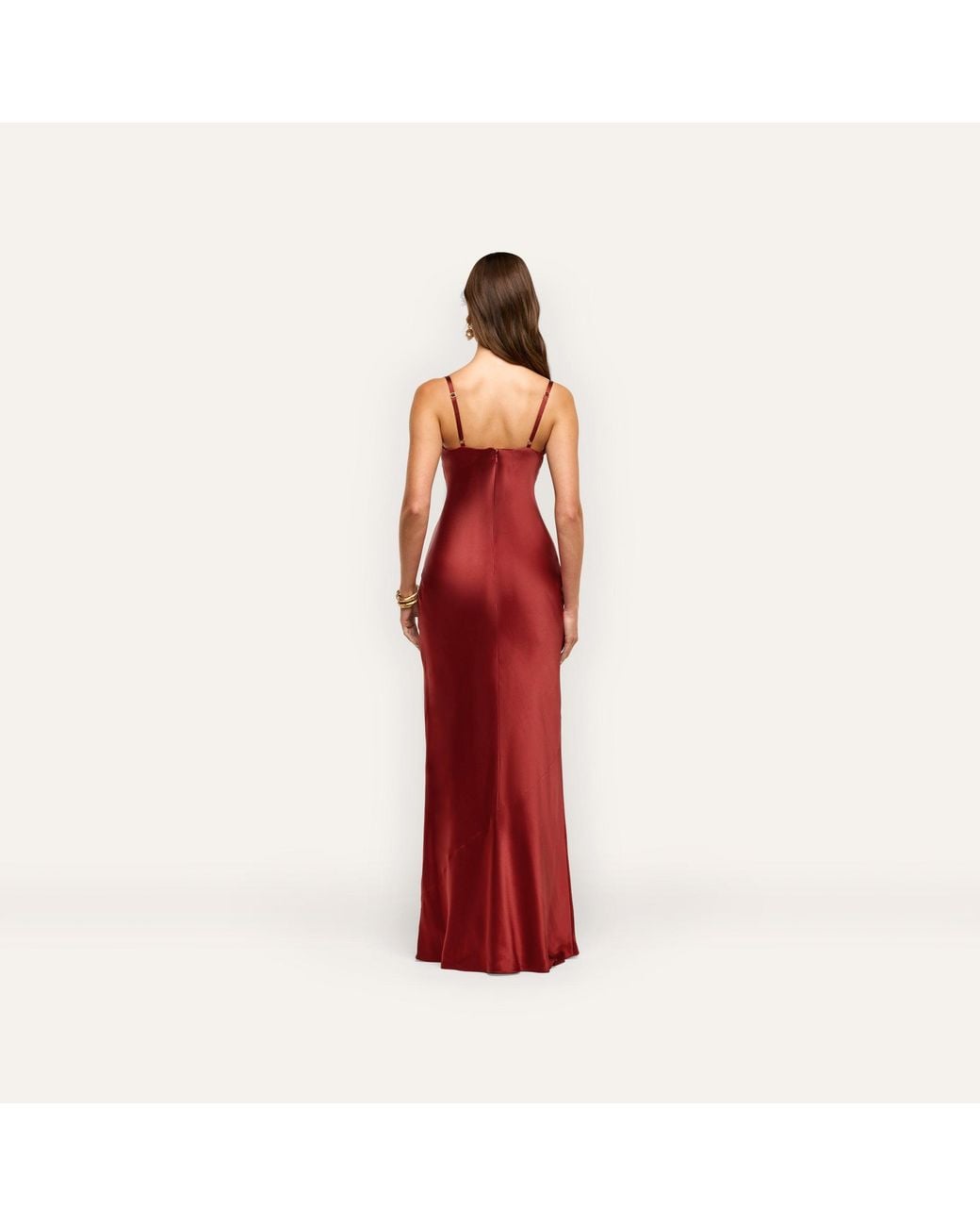 L'Agence Red Sayla Silk Gown