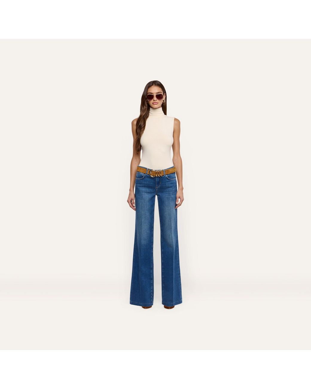 L'Agence White Ceci Sleeveless Turtleneck