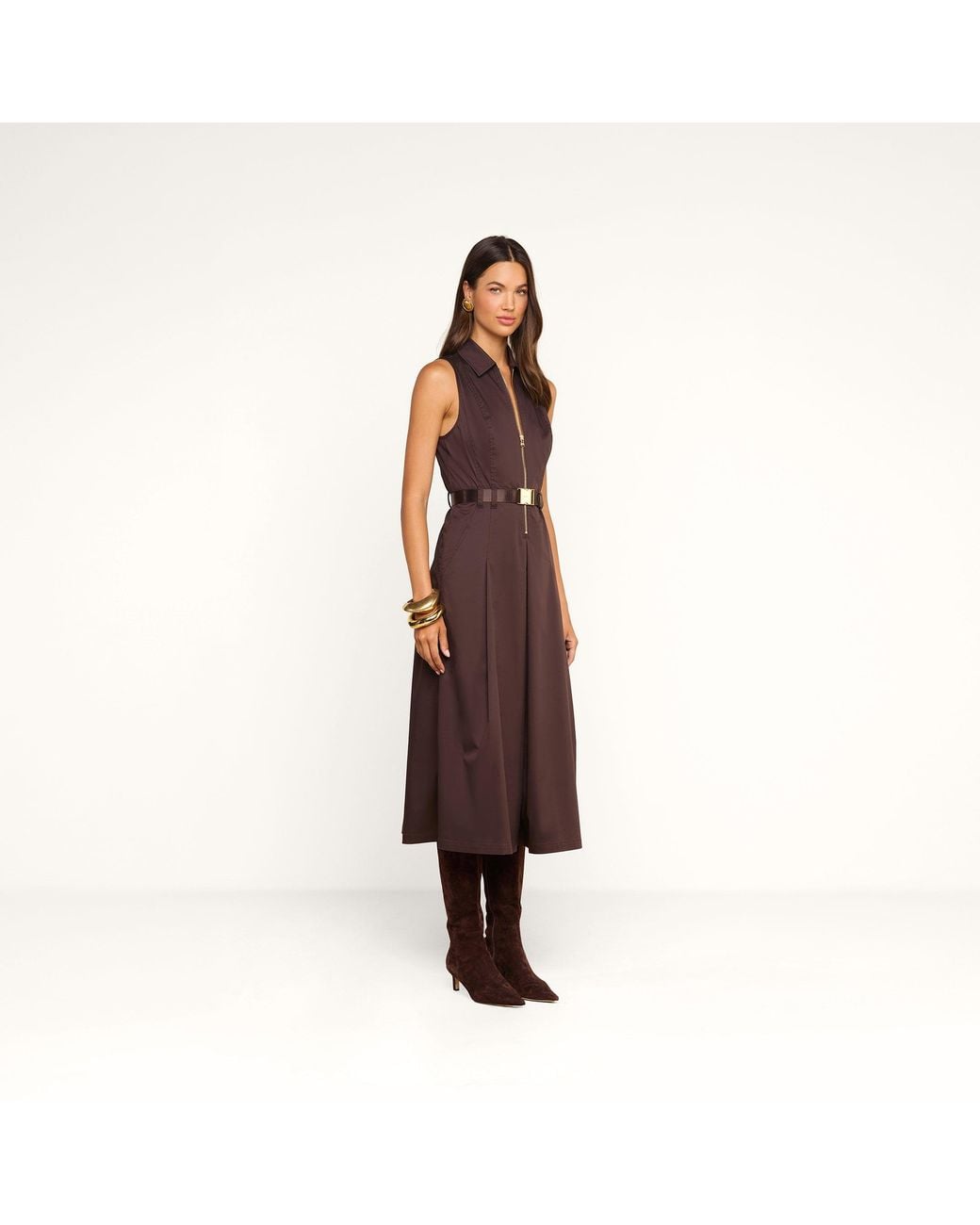 L'Agence Brown Kolton Dress