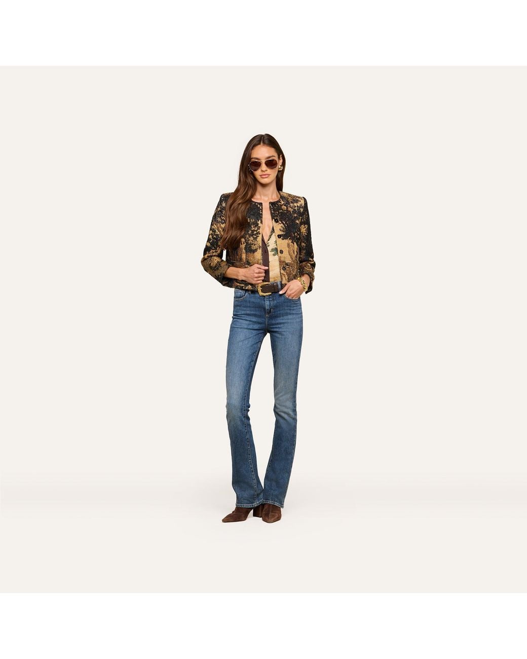 L'Agence Black Lian Tapestry Jacket