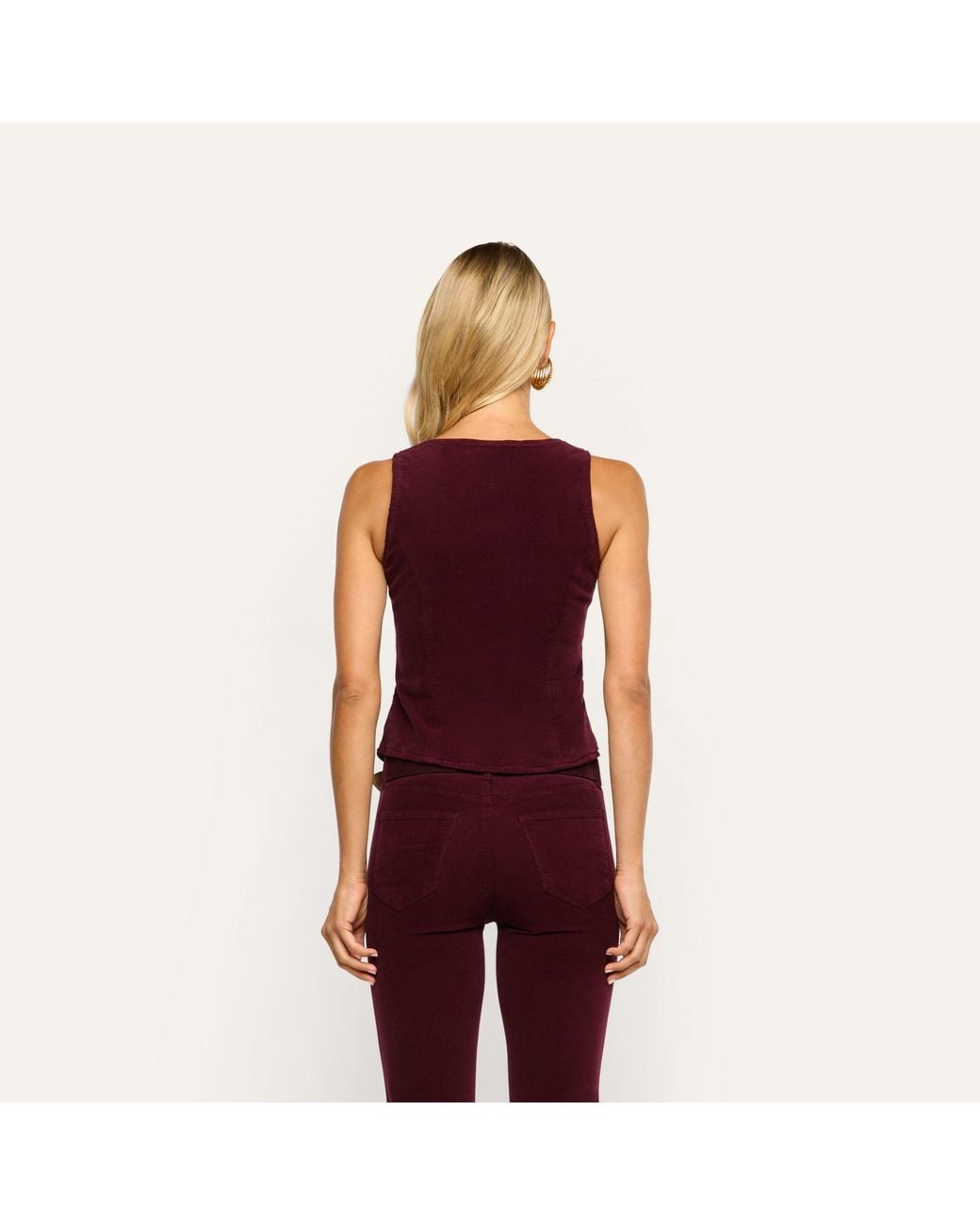 L'Agence Purple Yelena Corduroy Vest