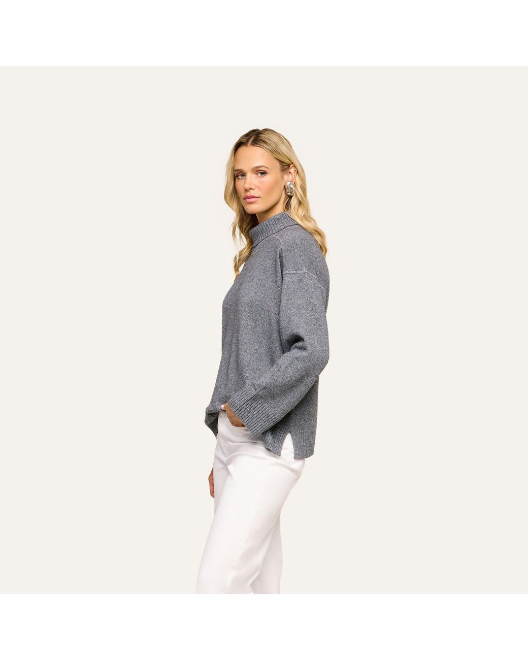 L'Agence Gray 'Agence Selwyn Oversized Turtleneck