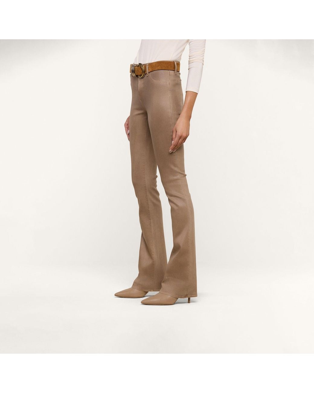 L'Agence Natural Selma Coated Bootcut Jean