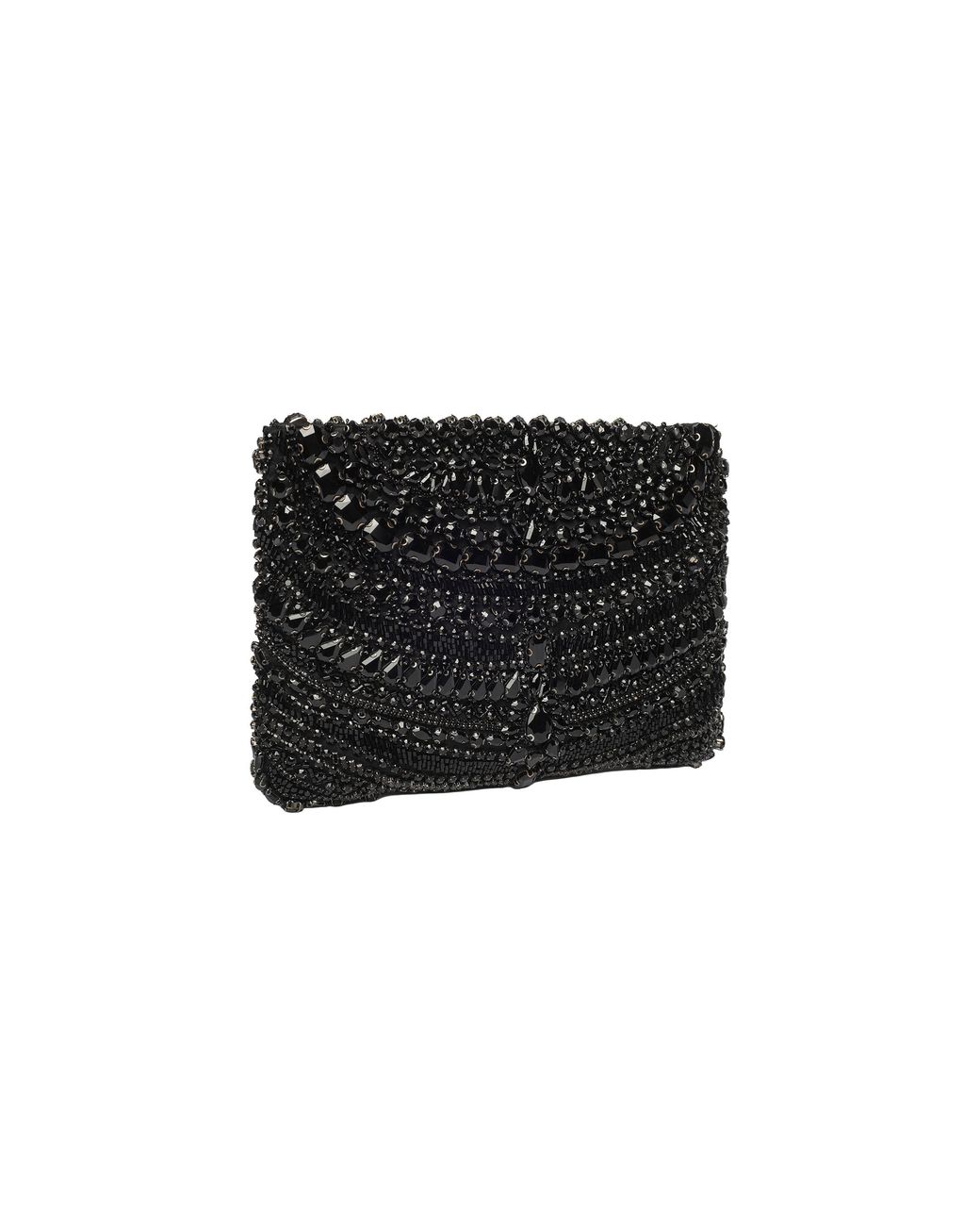L'Agence Black Eclipse Crystal Clutch