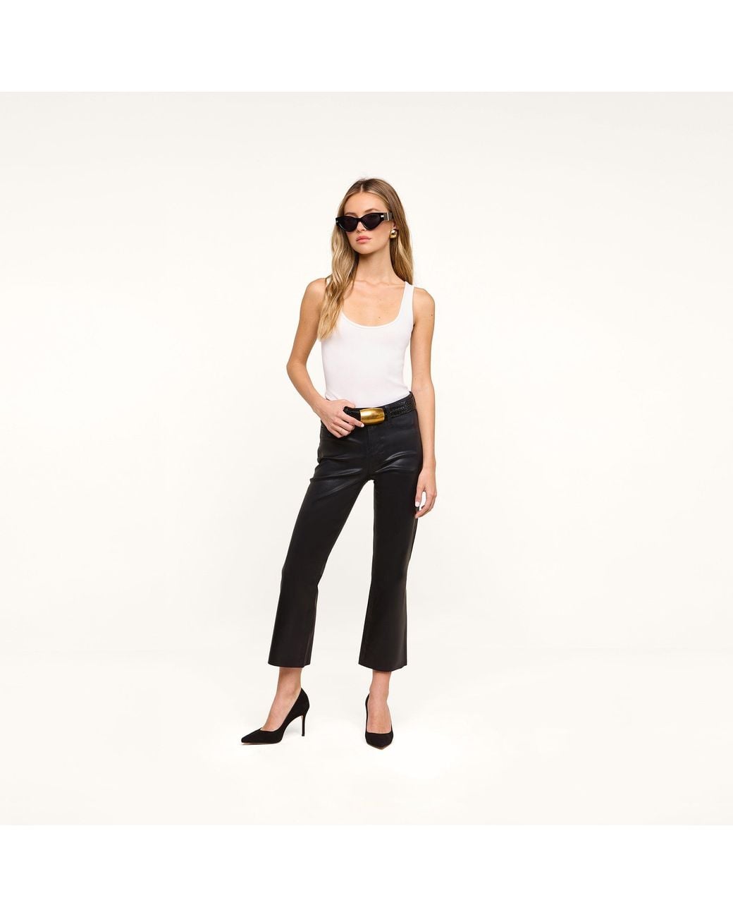 L'Agence Blue Petite Kendra Coated Jean