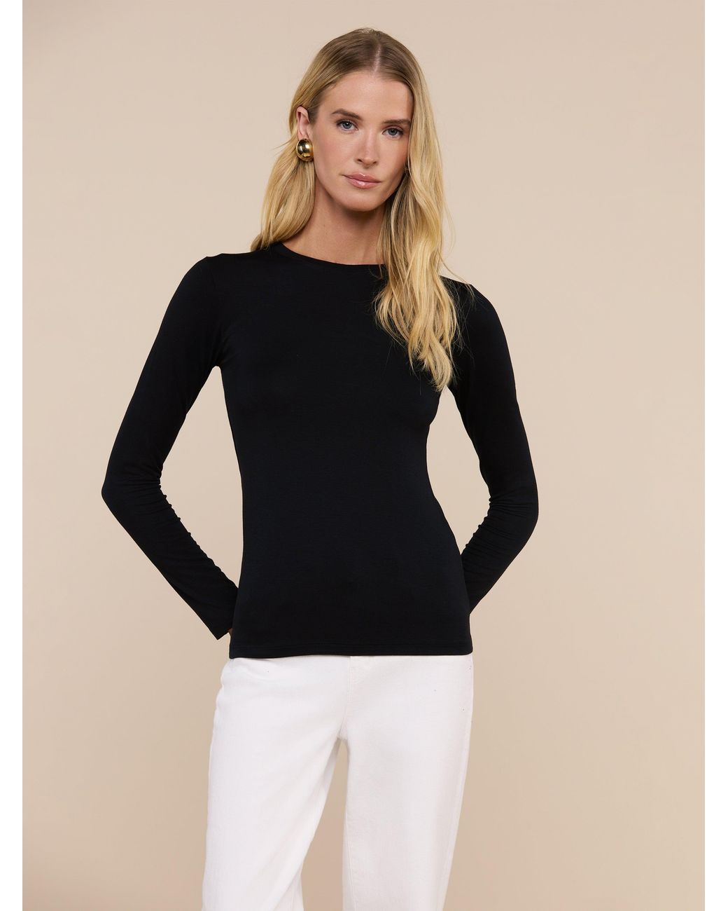 L'Agence Blue Tess Long Sleeve Tee