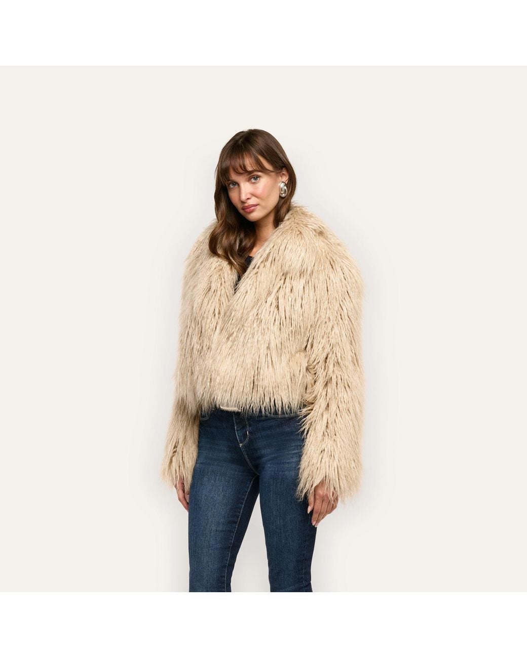 L'Agence Natural Fenella Faux Fur Coat
