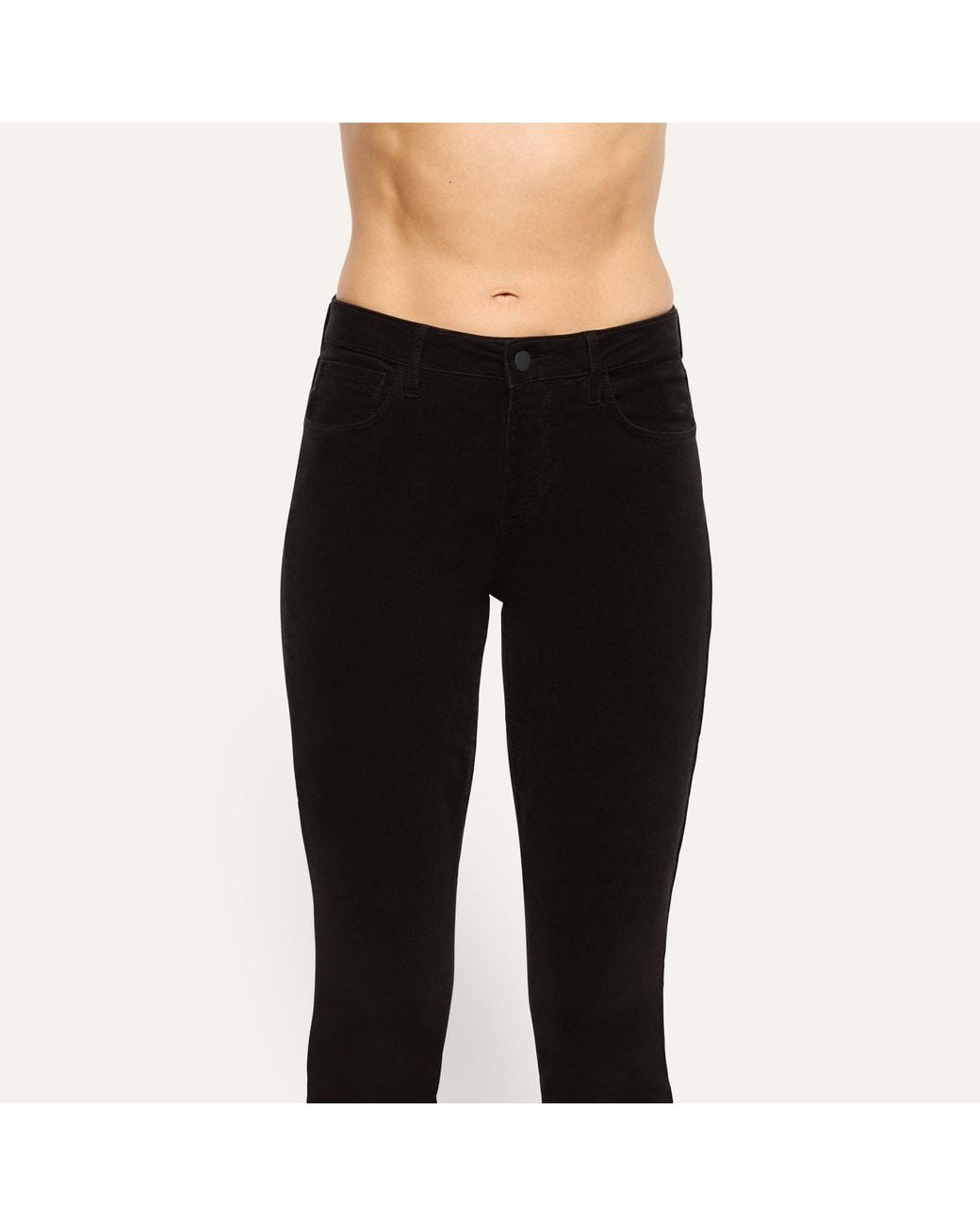 L'Agence Black Marguerite Corduroy Skinny Pants
