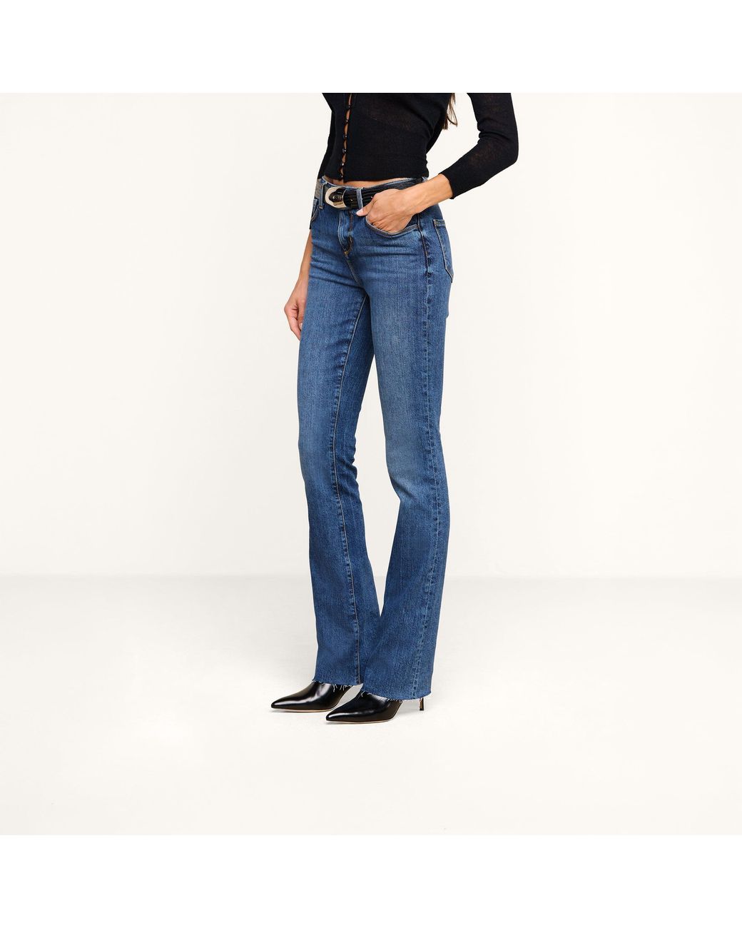 L'Agence Blue Ruth Straight-Leg Jean