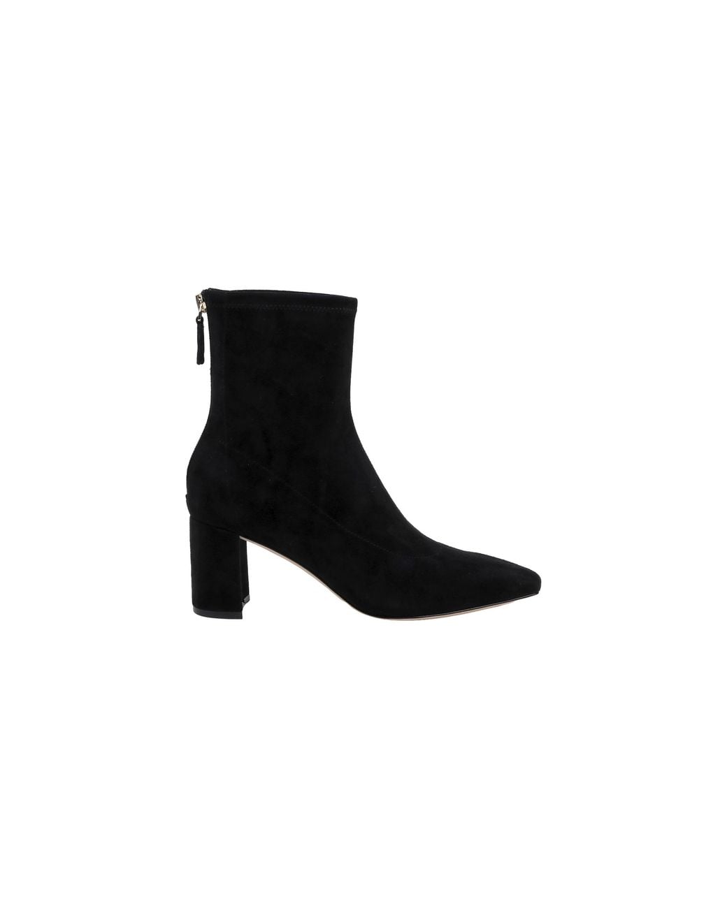 L'Agence Black Salome Stretch Suede Boot