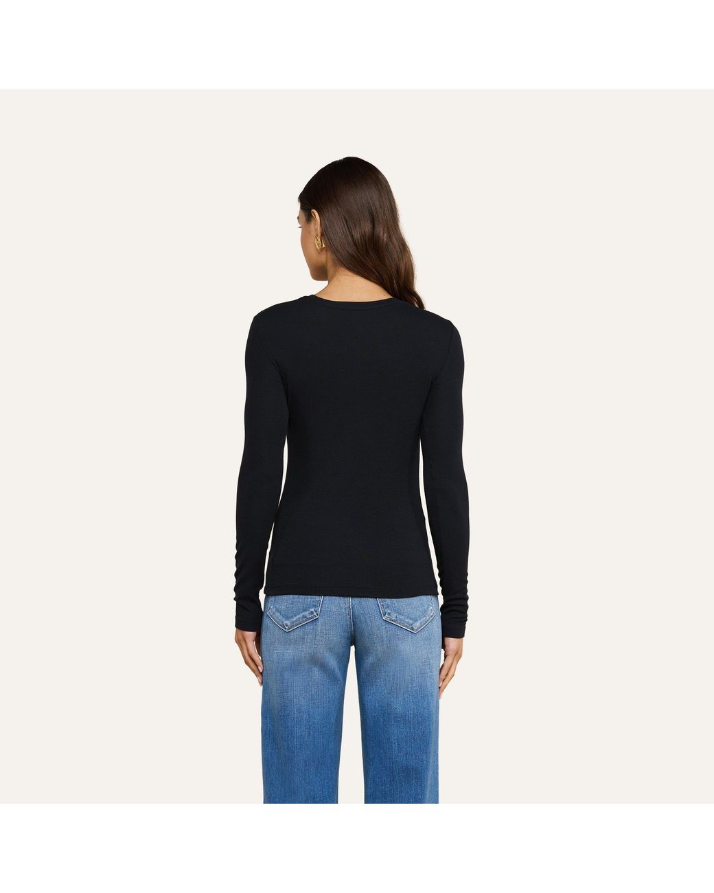 L'Agence Blue Tess Long Sleeve Tee