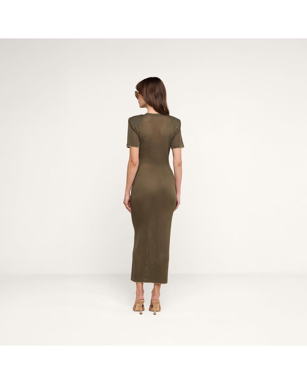 L'Agence Green Mel Knit Dress