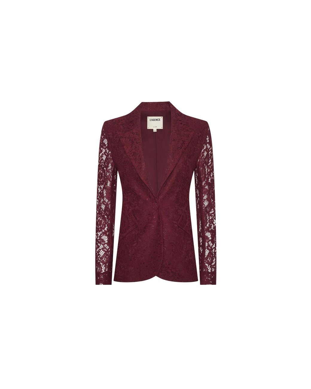 L'Agence Purple Chamberlain Lace Blazer