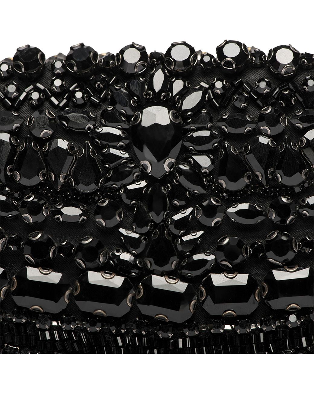 L'Agence Black Eclipse Crystal Clutch