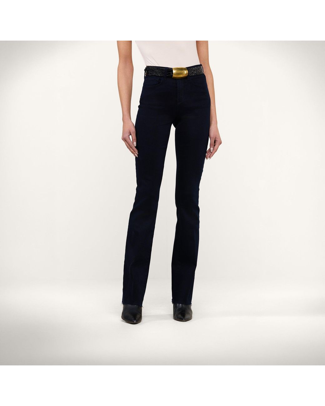 L'Agence White Ruth Straight-Leg Jean